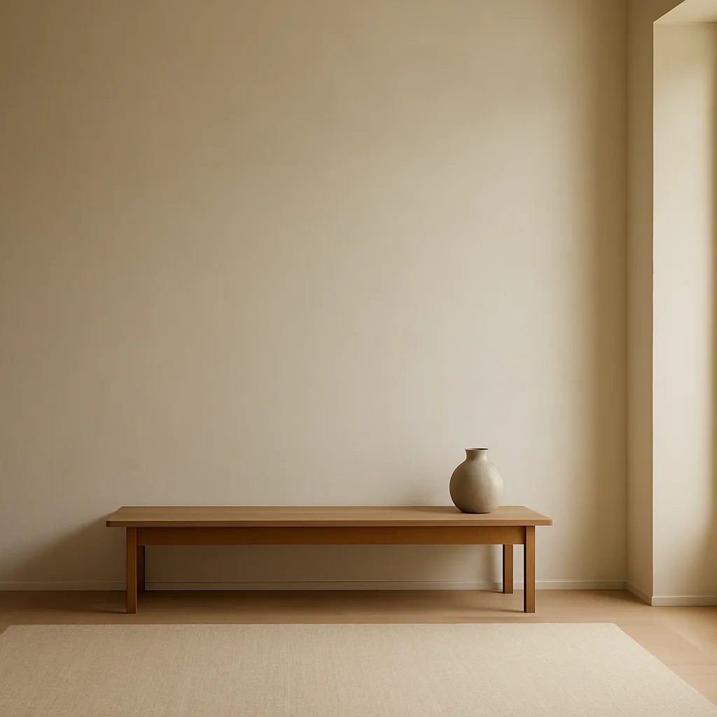 Ambiente de muestra con una pared lisa lista para revestir